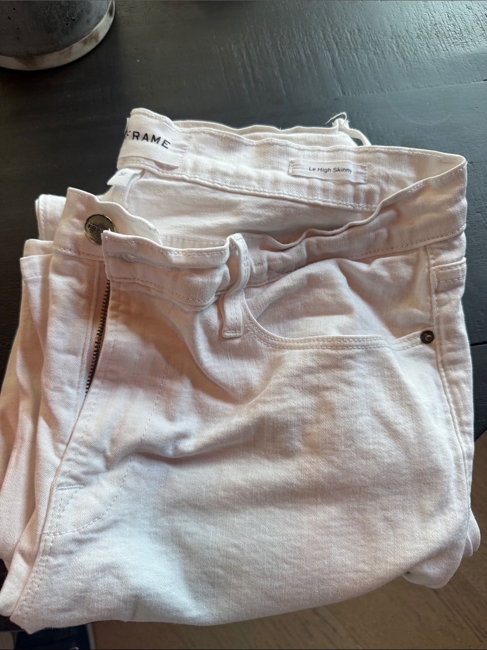 Frame Denim Kids White Skinny Jeans